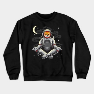 Astronaut Yoga Shiba Inu Coin To The Moon Crypto Token Shib Army Cryptocurrency Wallet HODL Birthday Gift For Men Women Crewneck Sweatshirt